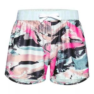 Girls Under Armour Play Up Printed Shorts Small (8)